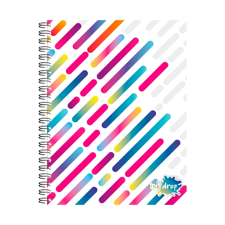 Cuaderno con Espiral Inkdrop Cromatic Tapa Dura A5 16x21 100 Hojas Rayadas Art.57238